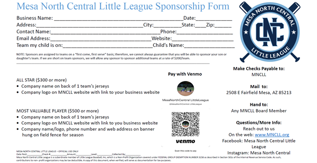 Become a Sponsor!