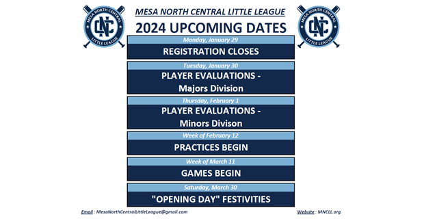 2025 Upcoming Dates